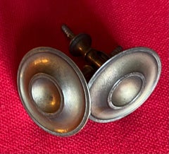Pair Federal Neoclassical Brass Mirror Supports or Drapery Curtain Tie Backs
