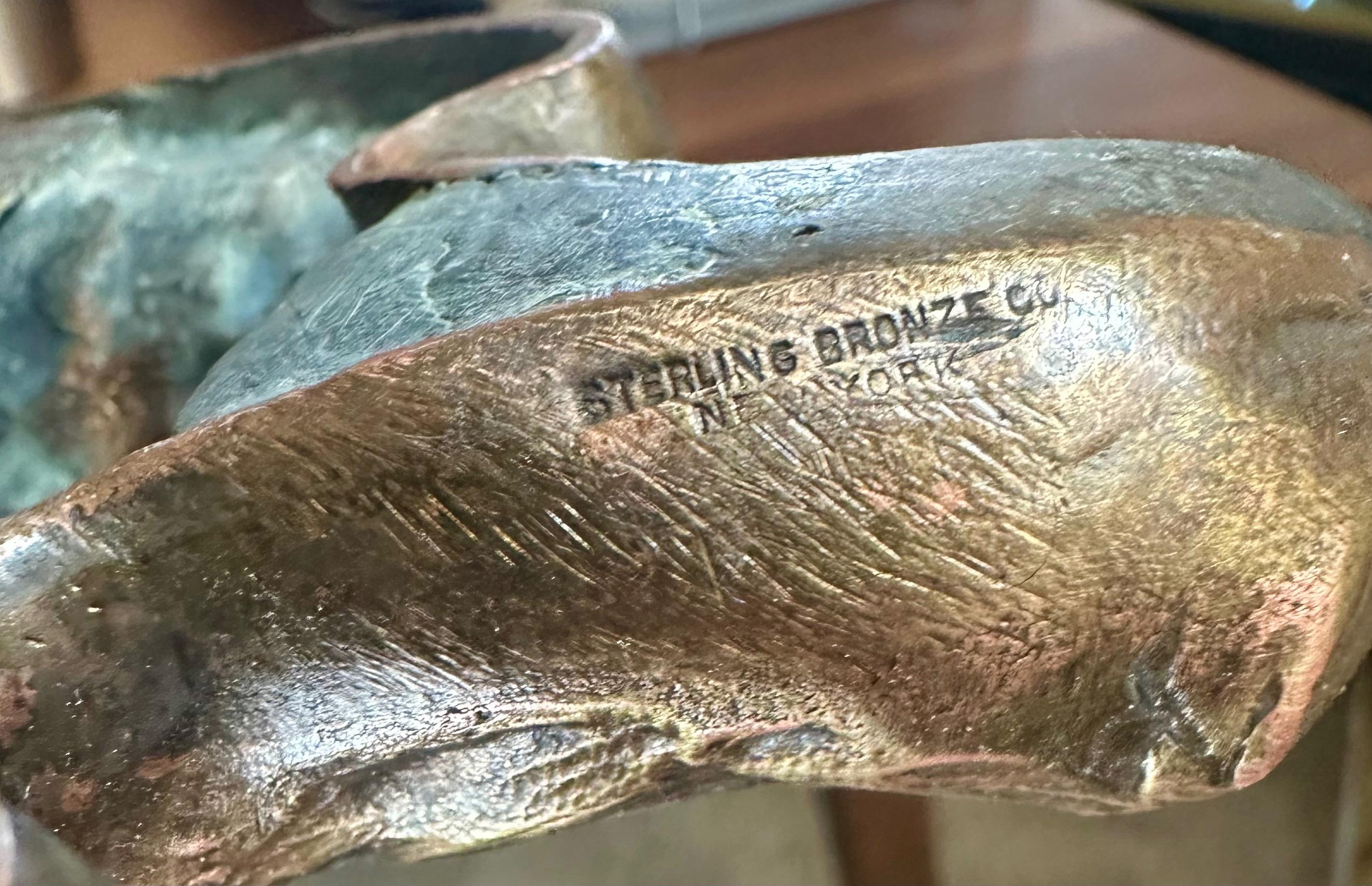 Paire d'appliques à l'aigle de style Feder par Sterling Bronze Co. en vente 8
