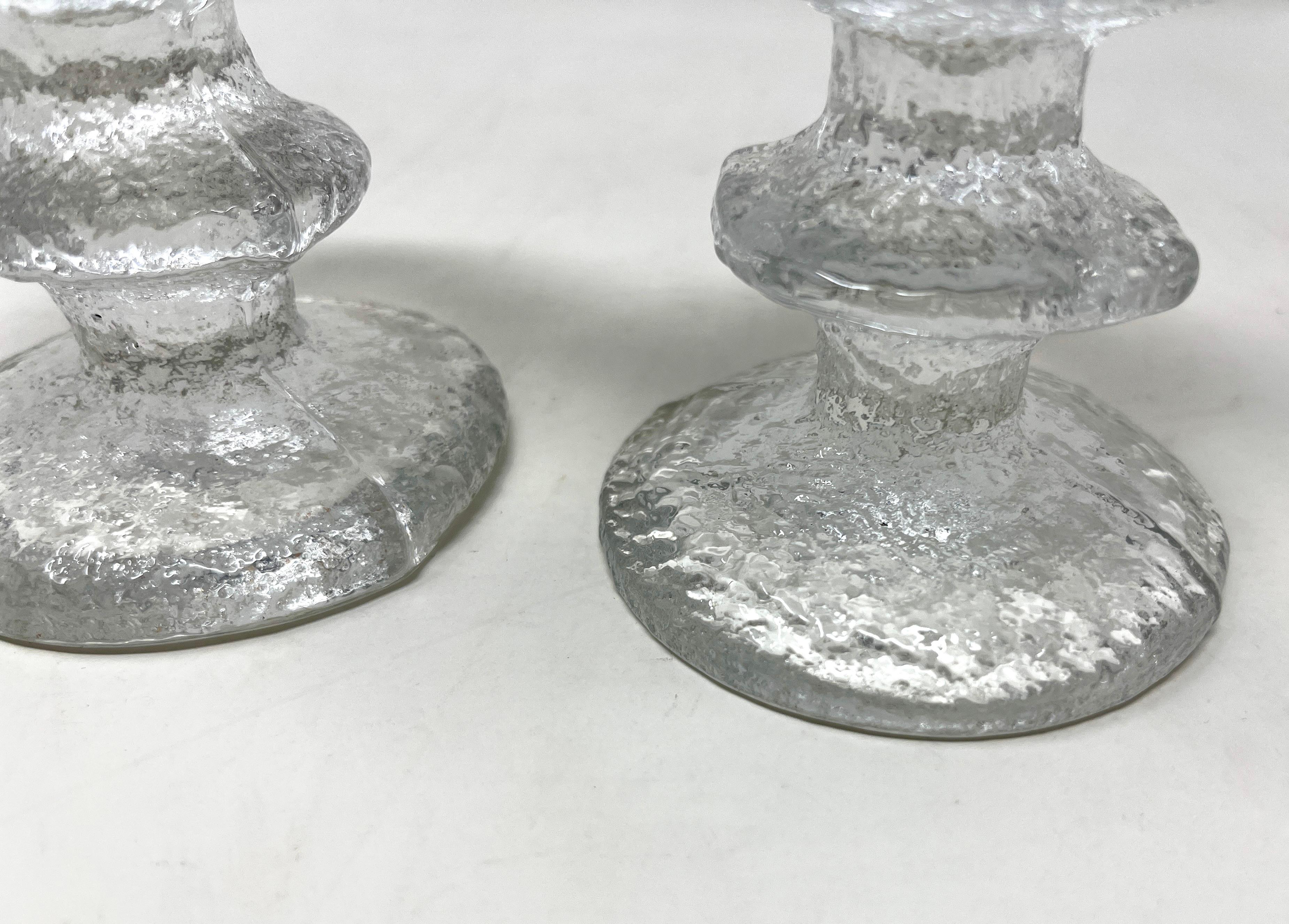 Pareja de candeleros anulares finlandeses Iittala 