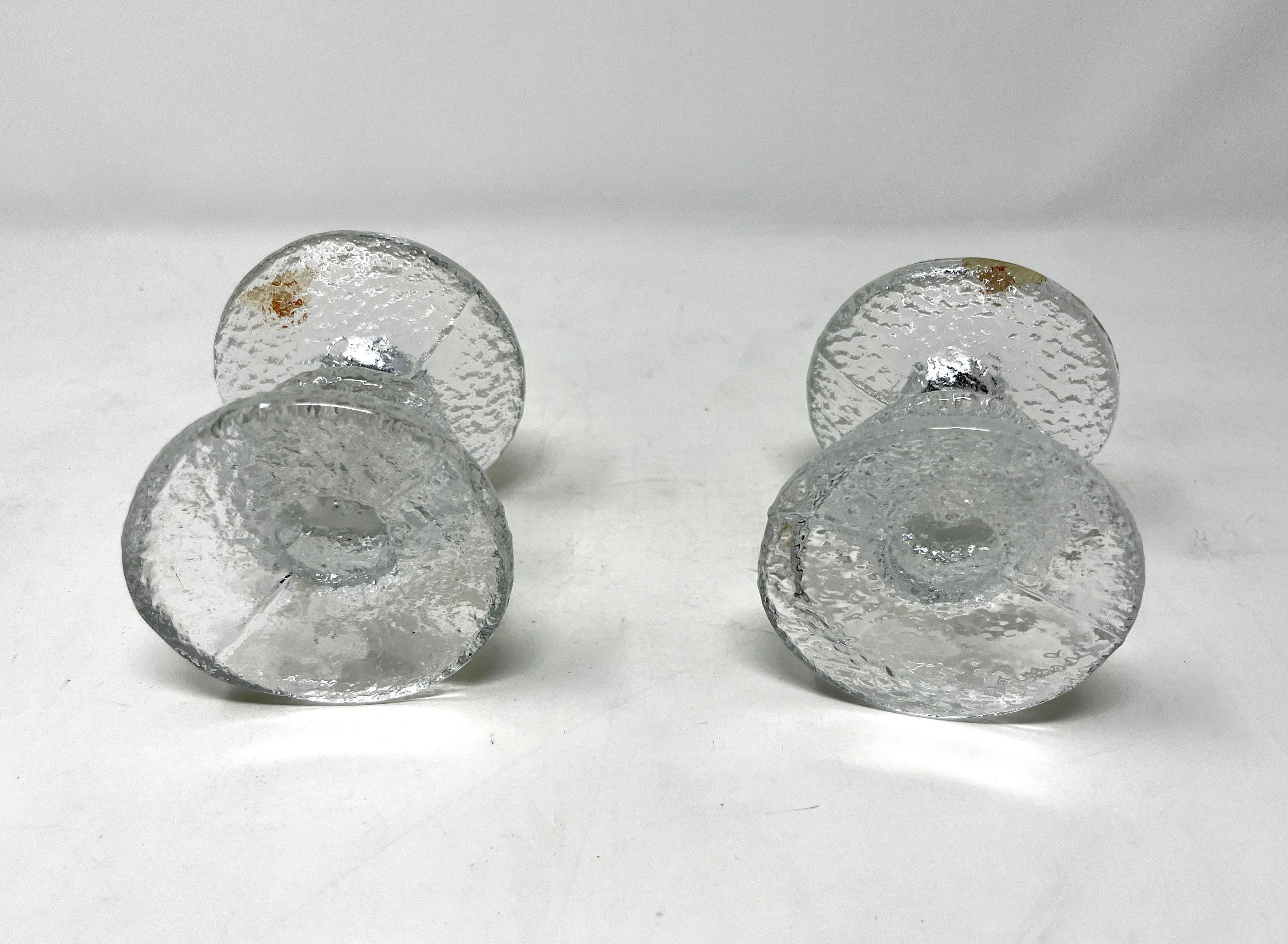Pareja de candeleros anulares finlandeses Iittala 