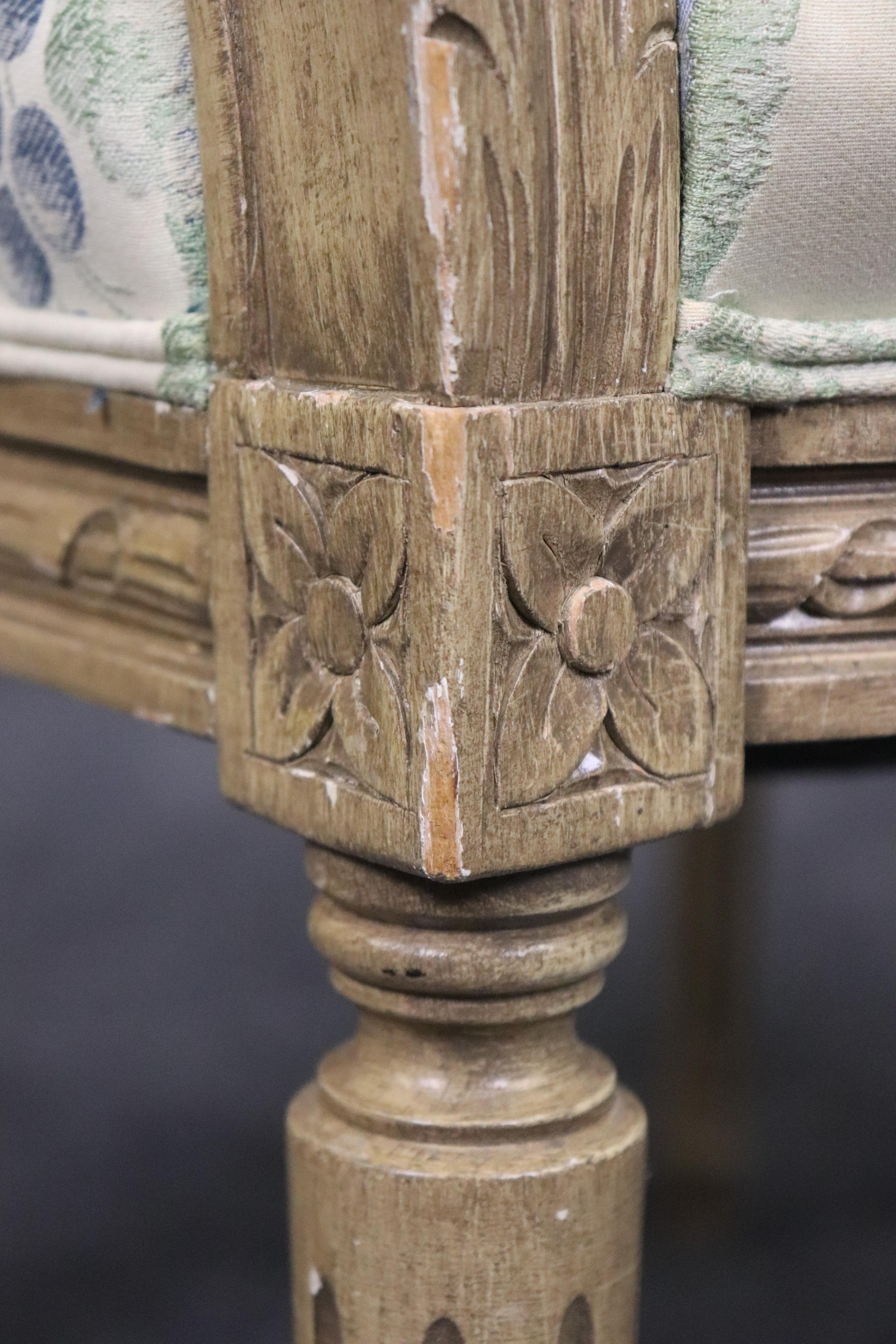 Pair Fine Quality Paint Decorated French Louis XVI Style Armchairs For Sale 3