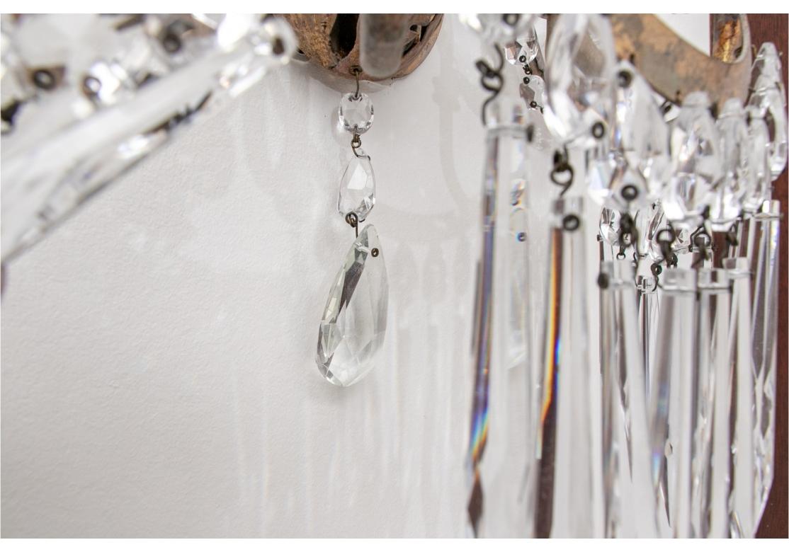 Par de Apliques de Cristal de Dos Luces Finos en venta 5