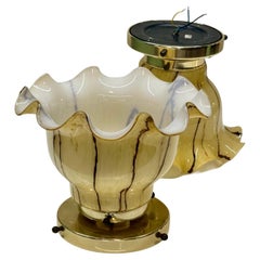 Pair, Fine Vintage Peill & Putzler Ruffled Glass Ceiling/Wall Light, 1970s