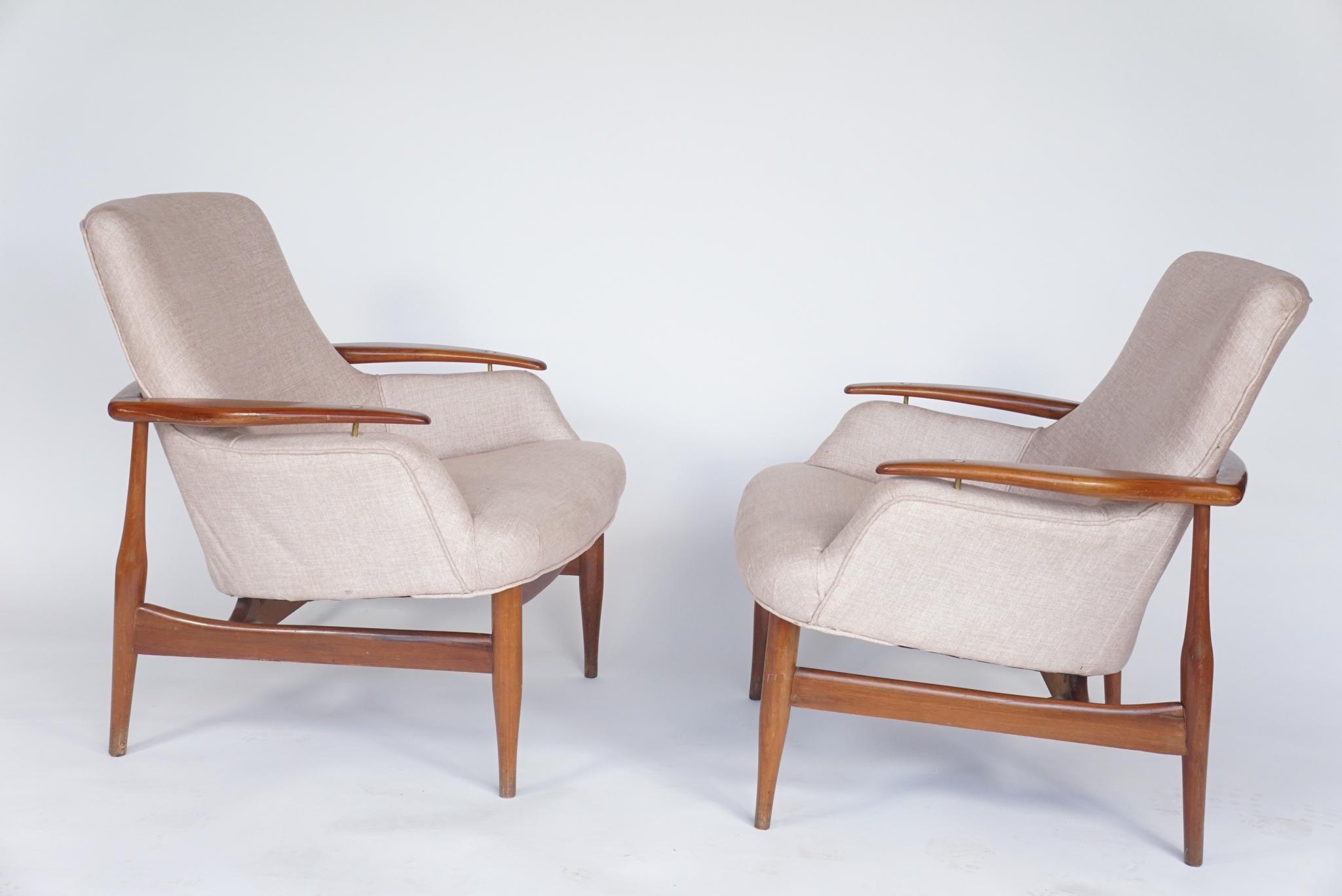 Modern Pair of Finn Juhl Armchairs