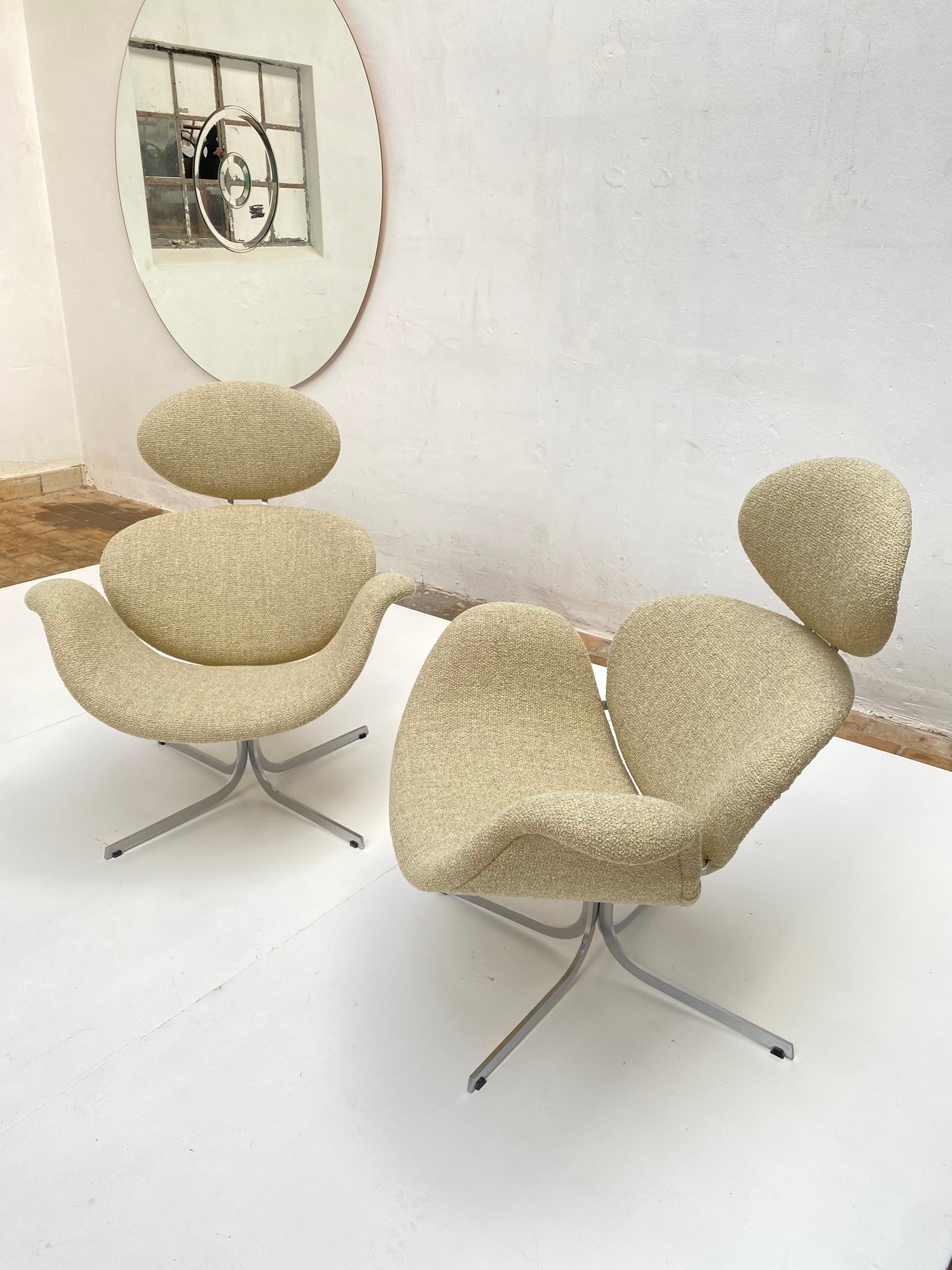 Mid-Century Modern Paire de fauteuils de salon Big Tulip de la première édition F551 de Pierre Paulin Artifort, 1959 en vente