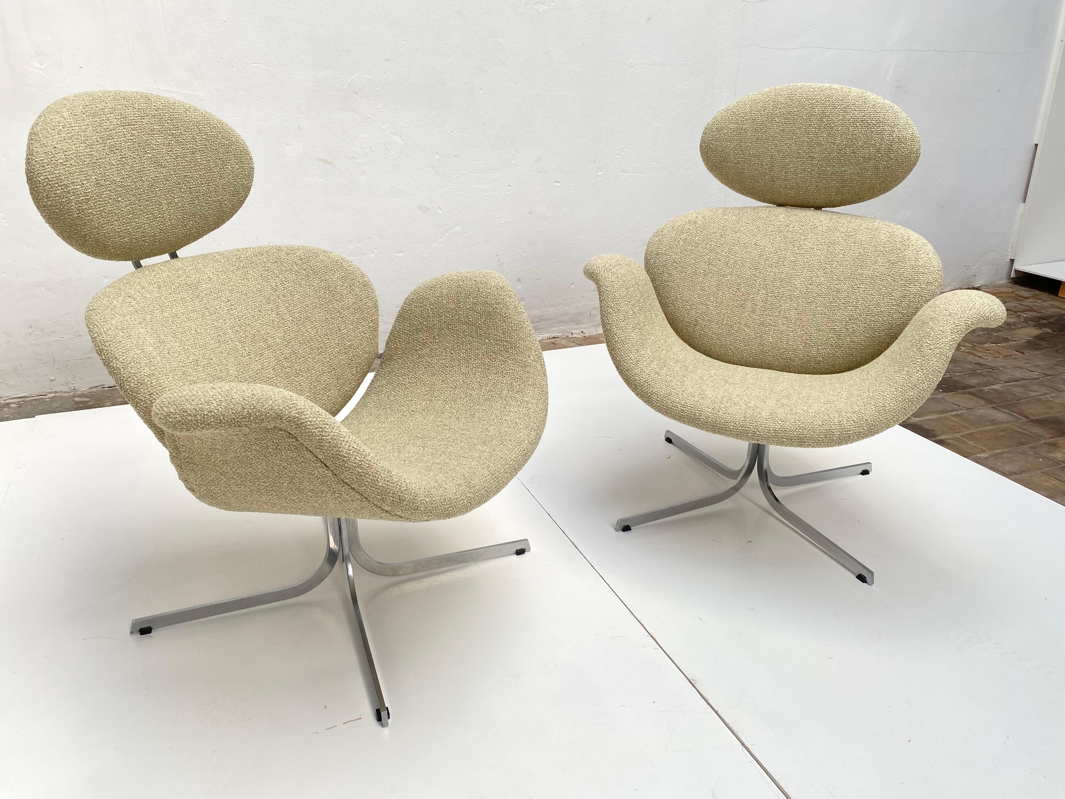 Milieu du XXe siècle Paire de fauteuils de salon Big Tulip de la première édition F551 de Pierre Paulin Artifort, 1959 en vente