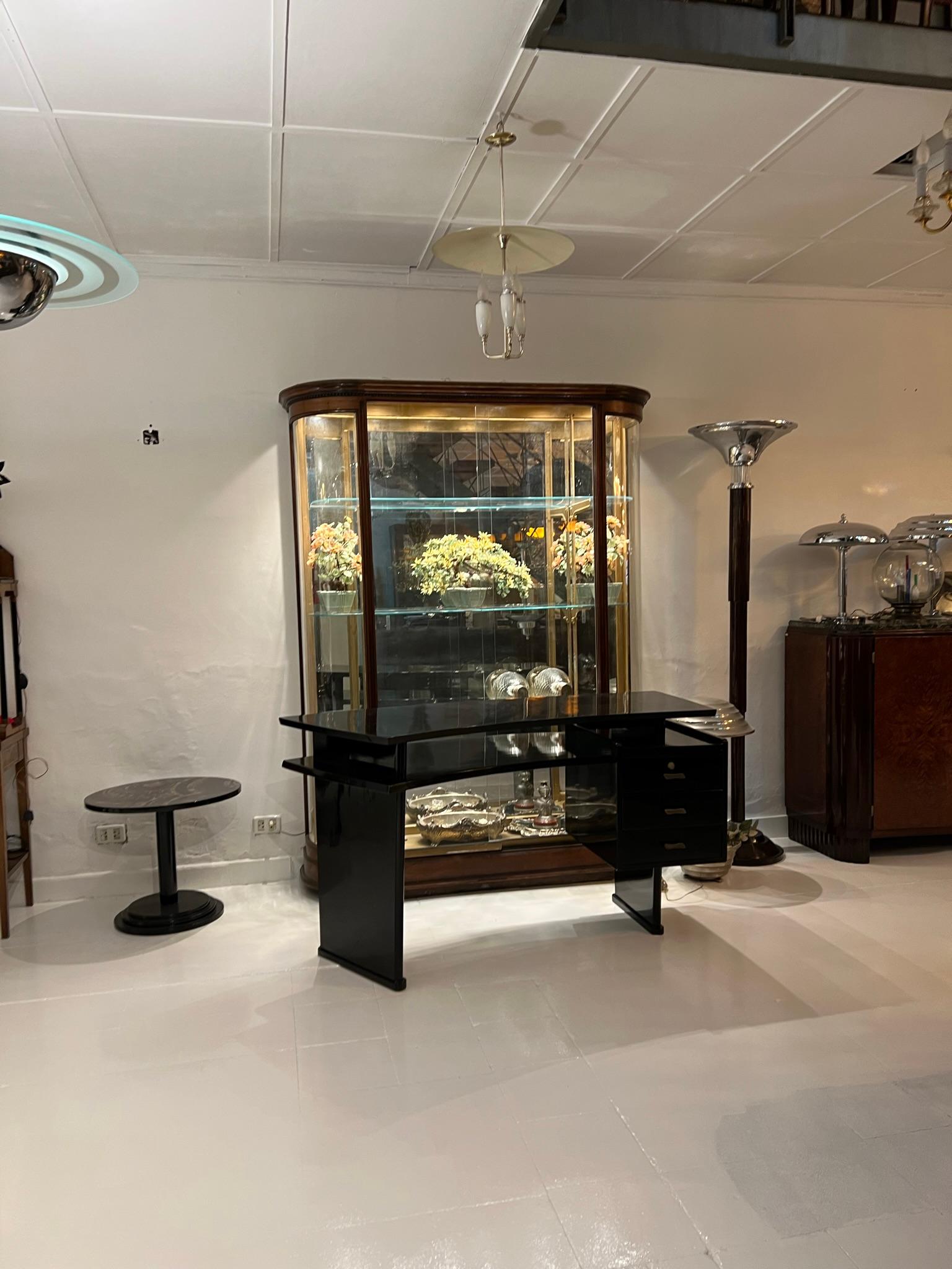 Paar Stehlampen, Art déco, 1930, Frankreich, Materialien: Holz, Chrom und Glasröhren im Angebot 7