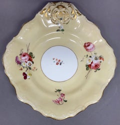 Pair of Floral and Gilt Painted Sweetmeat Dishes