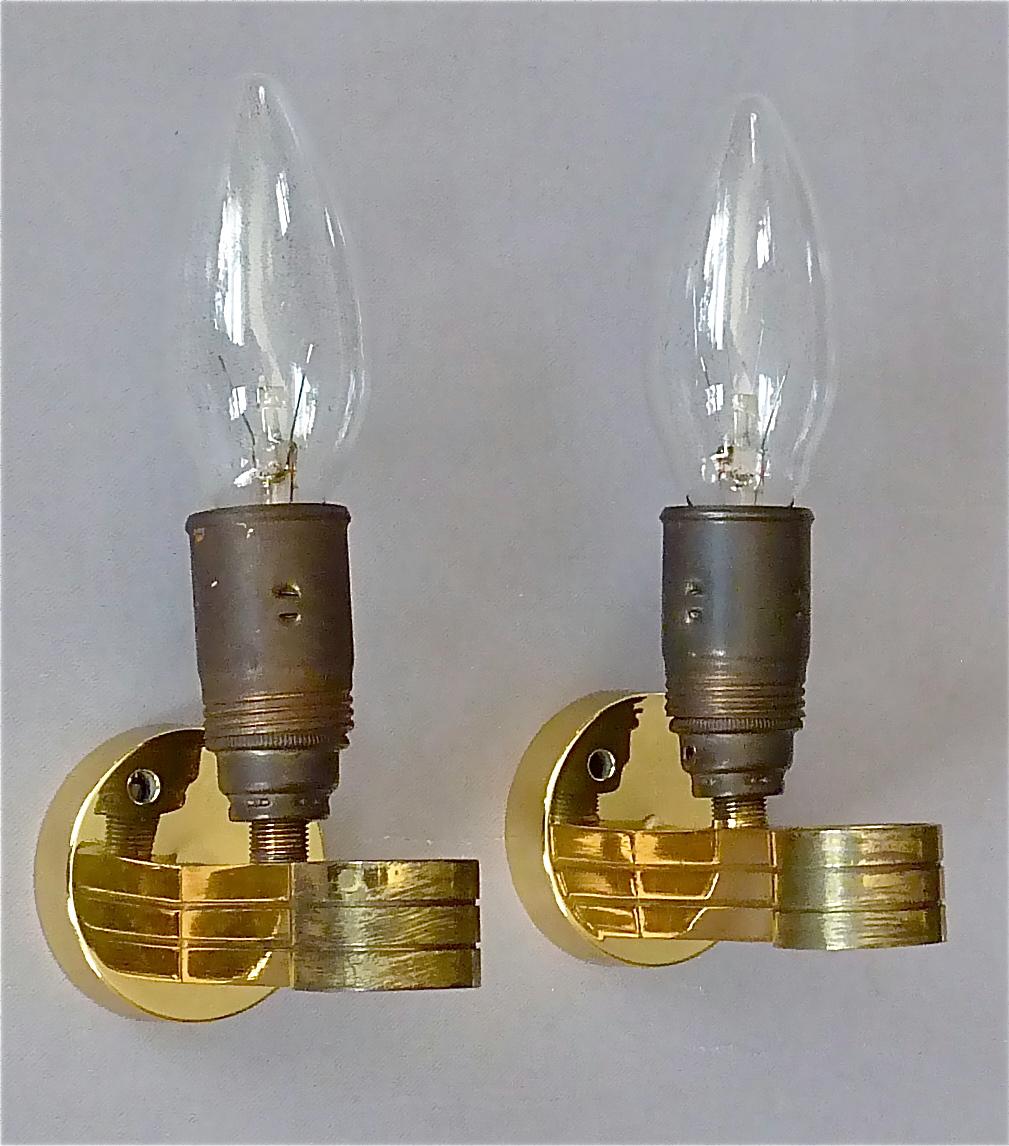 Pair of Floral Barovier & Toso Leaf Sconces Murano Art Glass Clear Golden, 1970s 2