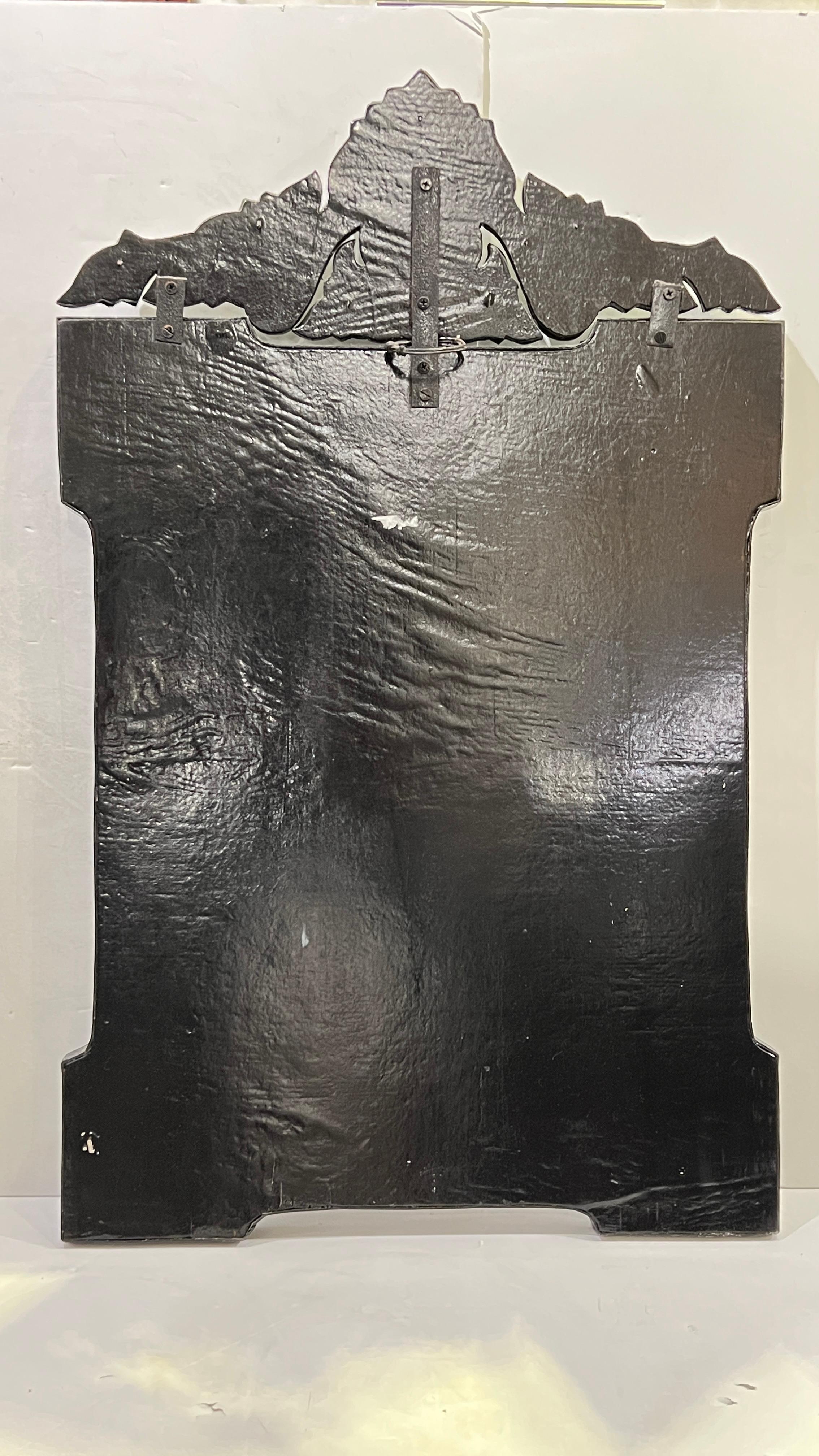 Glass Pair Floral Engraved Venetian Wall Mirrors For Sale