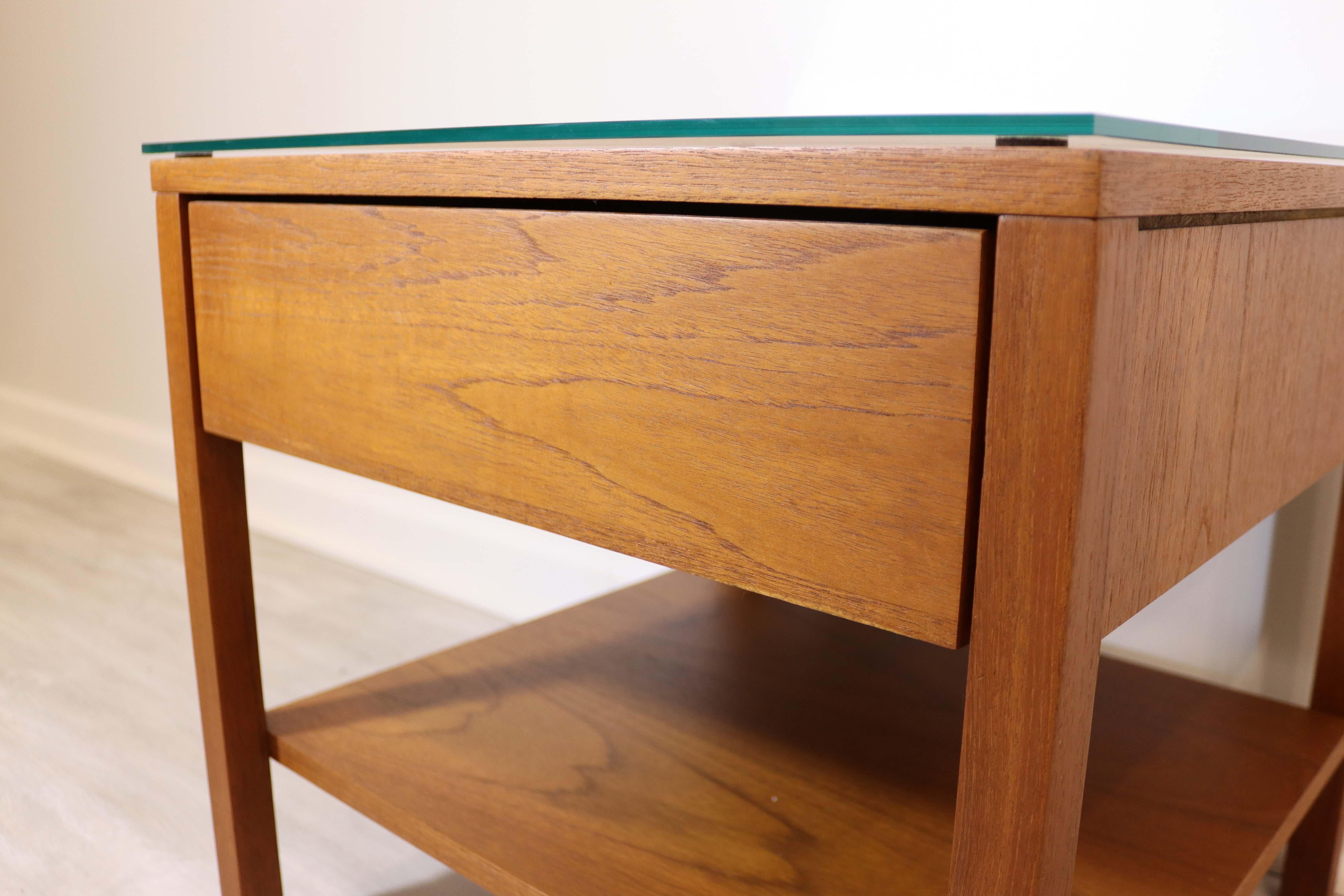 Pair Florence Knoll Walnut Nightstands Side Tables Mid-Century Modern Vintage 2