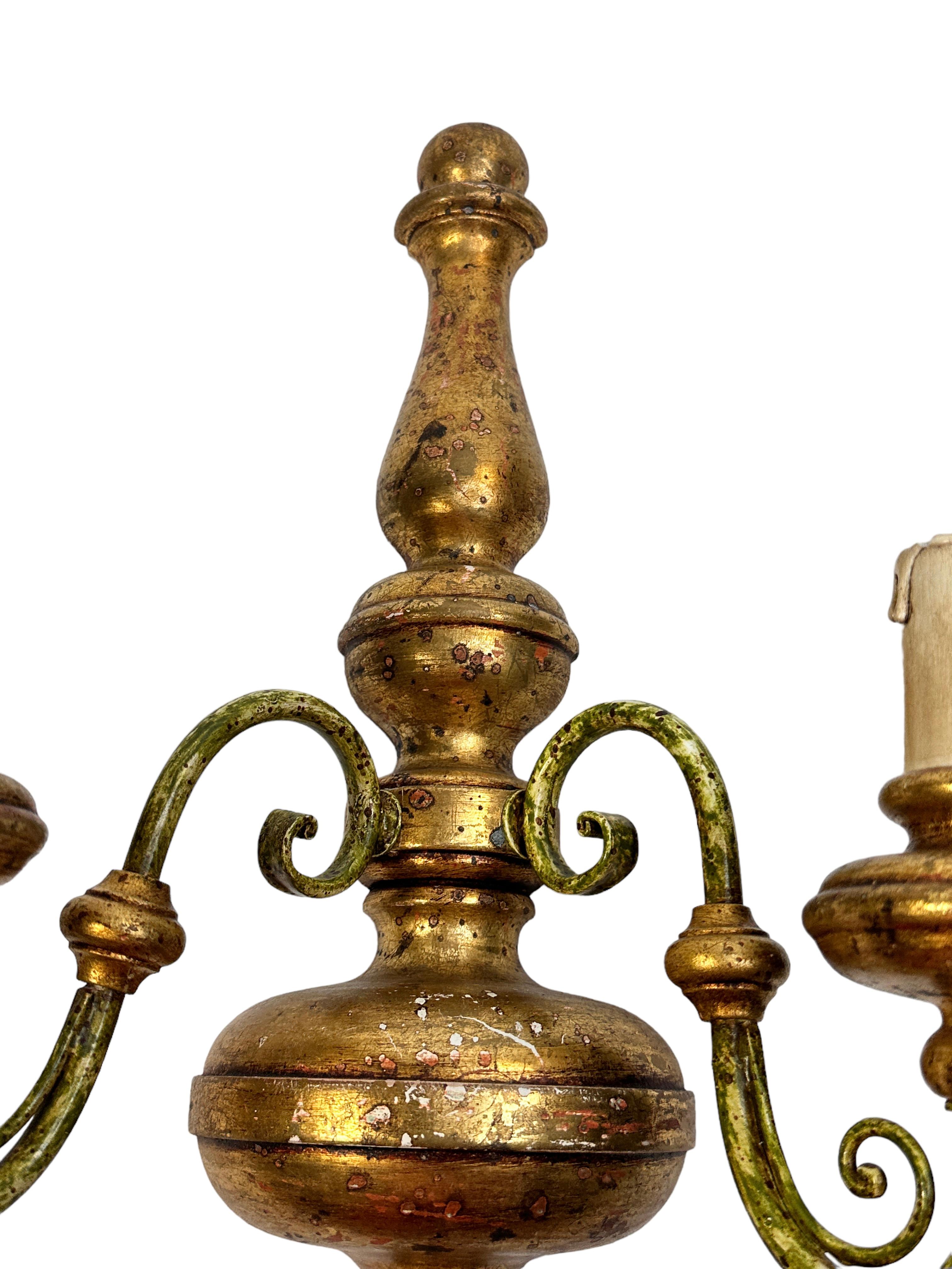 Pair Florentine Tole Toleware Italian Gilt Wood Sconce, Italy, 1980s For Sale 1