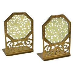 Pair Foldable Chinse Antique Jade Bookends