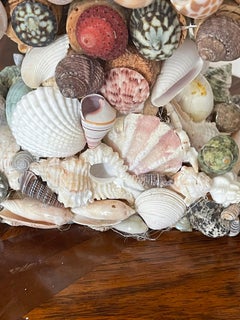 Pair Folk Art Florida Sea Shells Coastal Decor