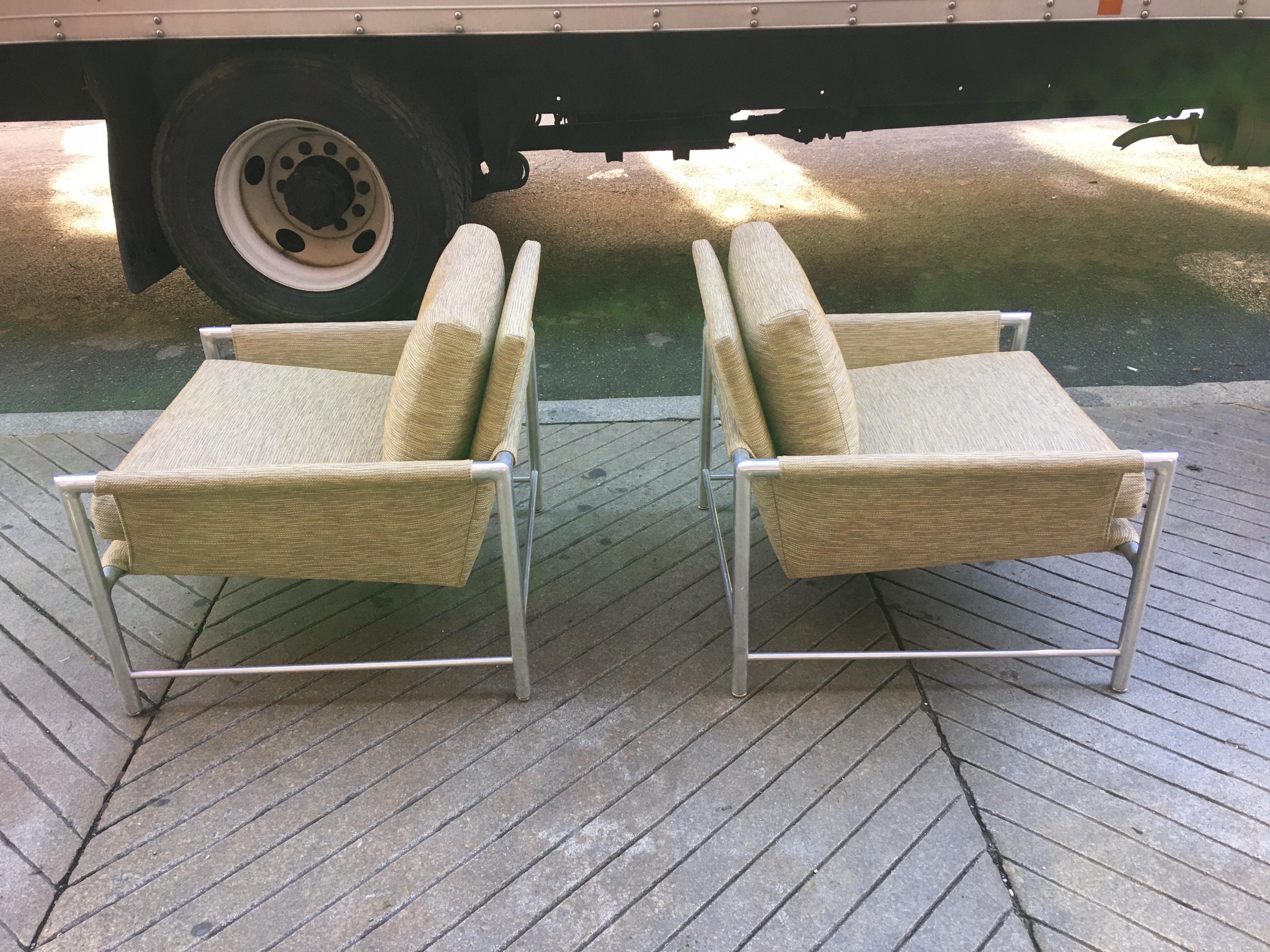 American Pair of Founders Aluminum Lounge Chairs