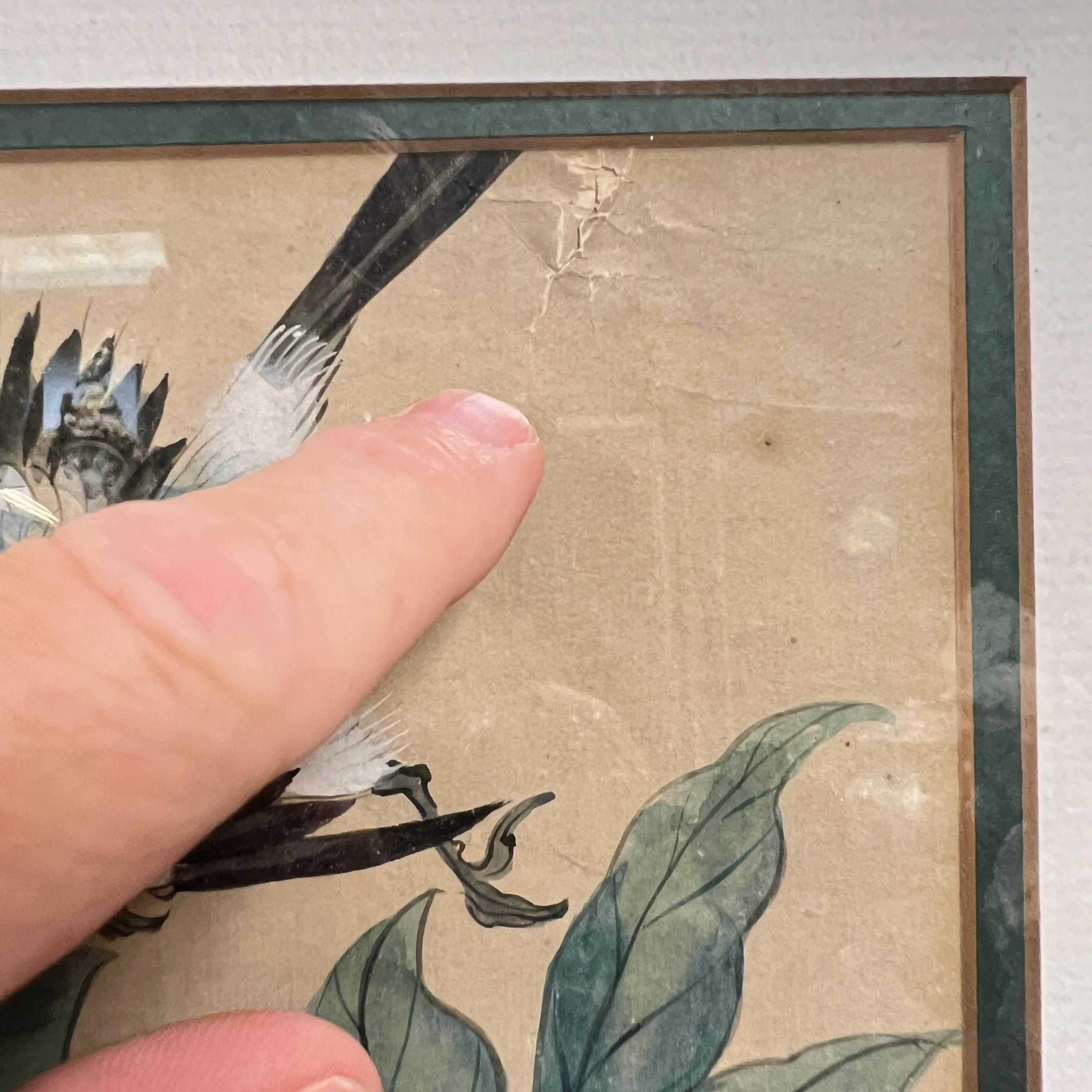 Pair Framed Chinese Watercolor Scrolls For Sale 5