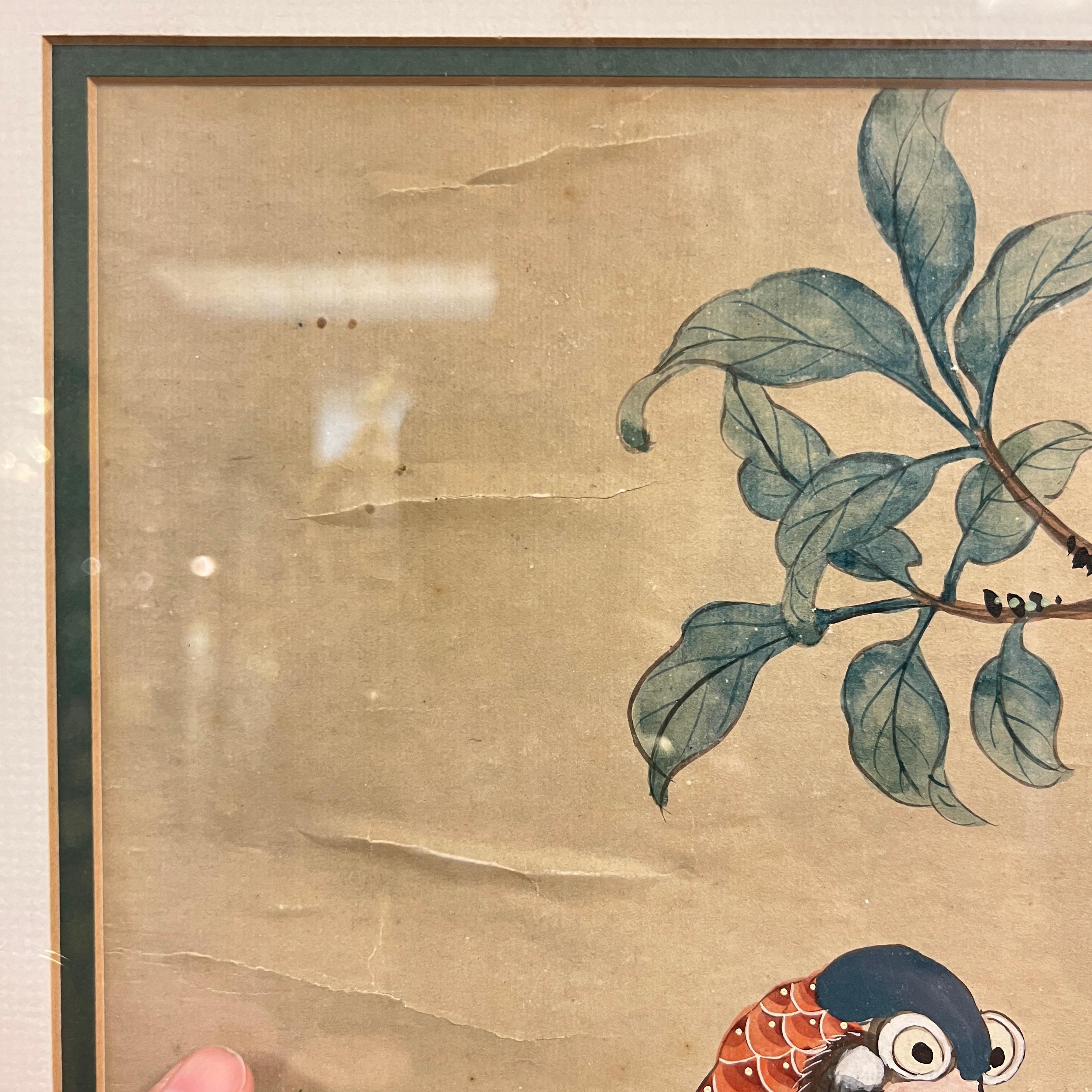 Pair Framed Chinese Watercolor Scrolls For Sale 6