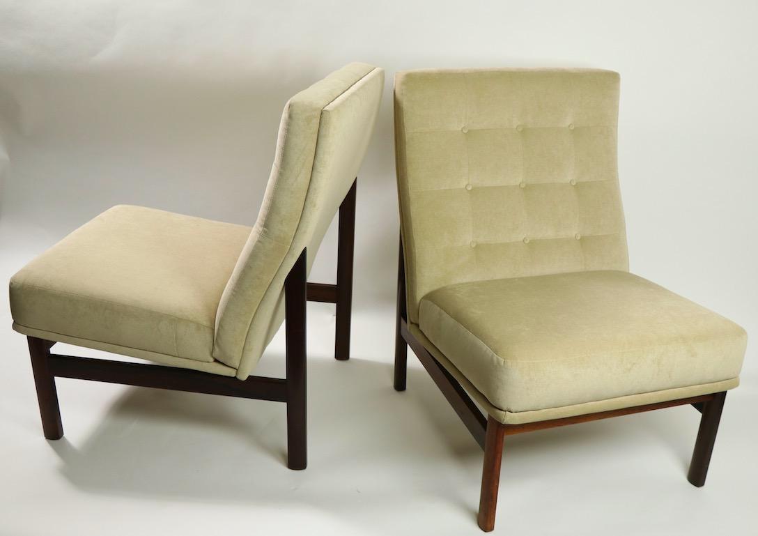Scandinavian Modern Pair of France and Son Lounge Chairs attributed Ole Gjerlov-Knudsen  Torben Lind