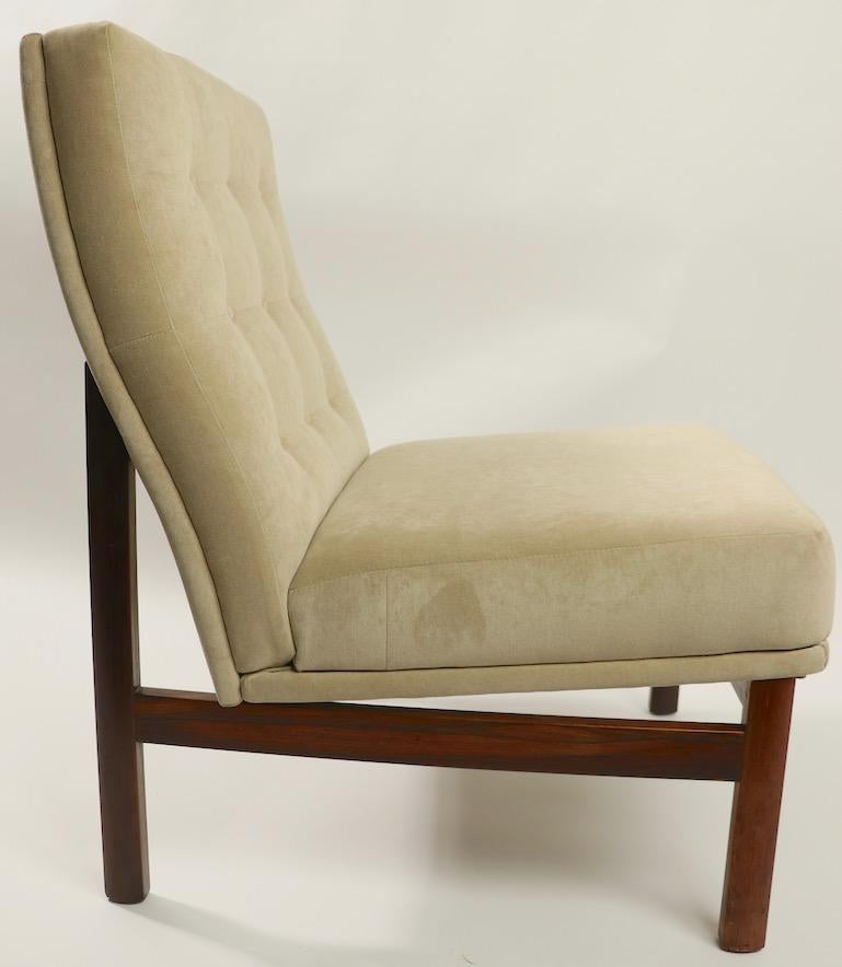 Upholstery Pair of France and Son Lounge Chairs attributed Ole Gjerlov-Knudsen  Torben Lind
