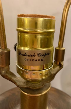 Pair of Frederick Cooper Signed Porcelain Floral Table Lamps with Shades