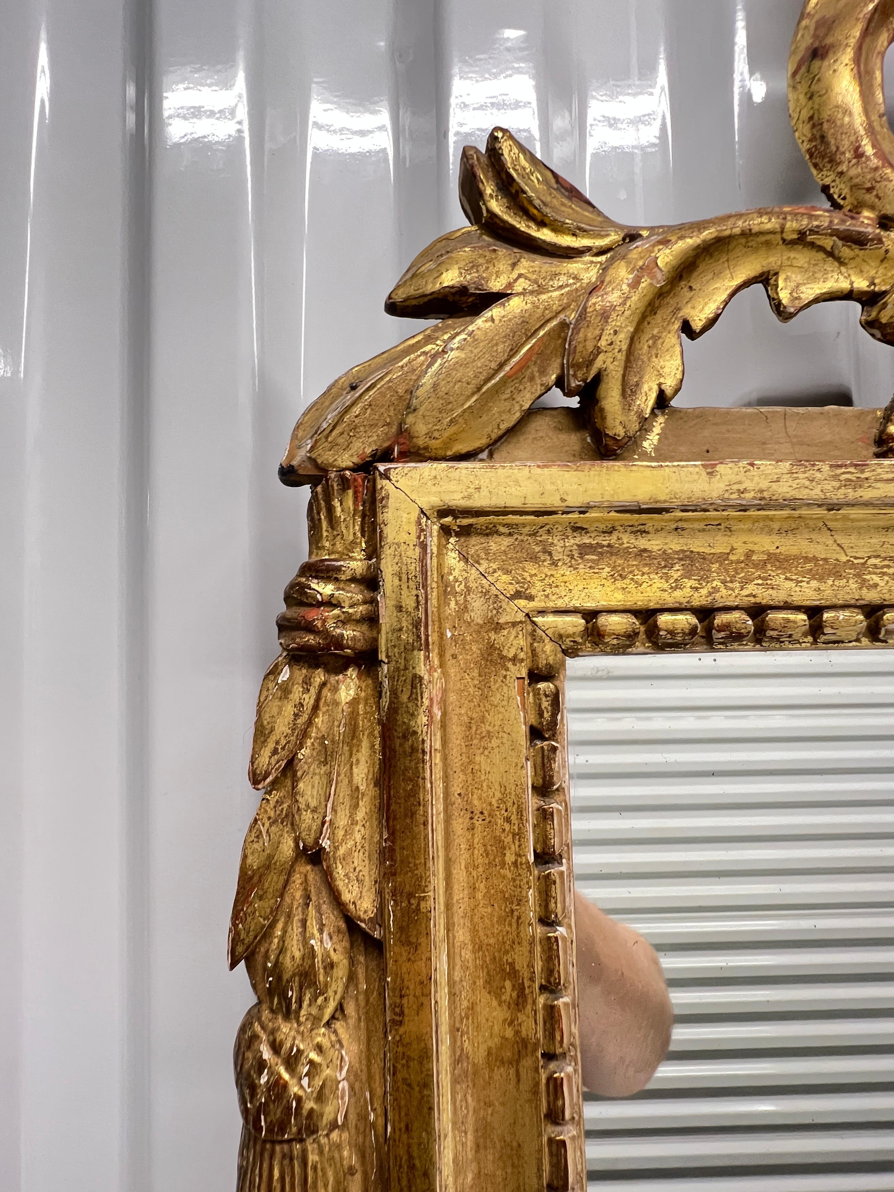 Paar französische Louis-XVI-Giltwood-Spiegel aus dem 18. (18. Jahrhundert und früher) im Angebot