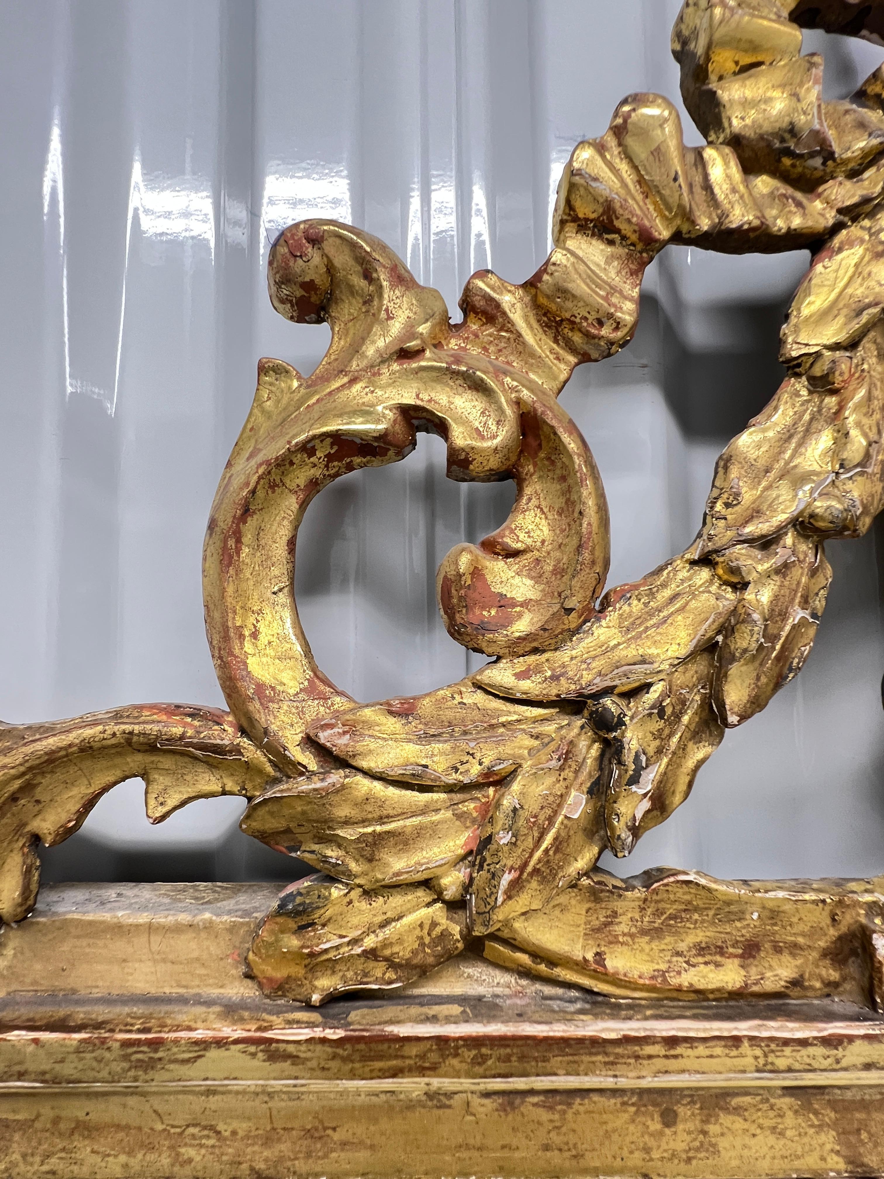 Paar französische Louis-XVI-Giltwood-Spiegel aus dem 18. im Angebot 1
