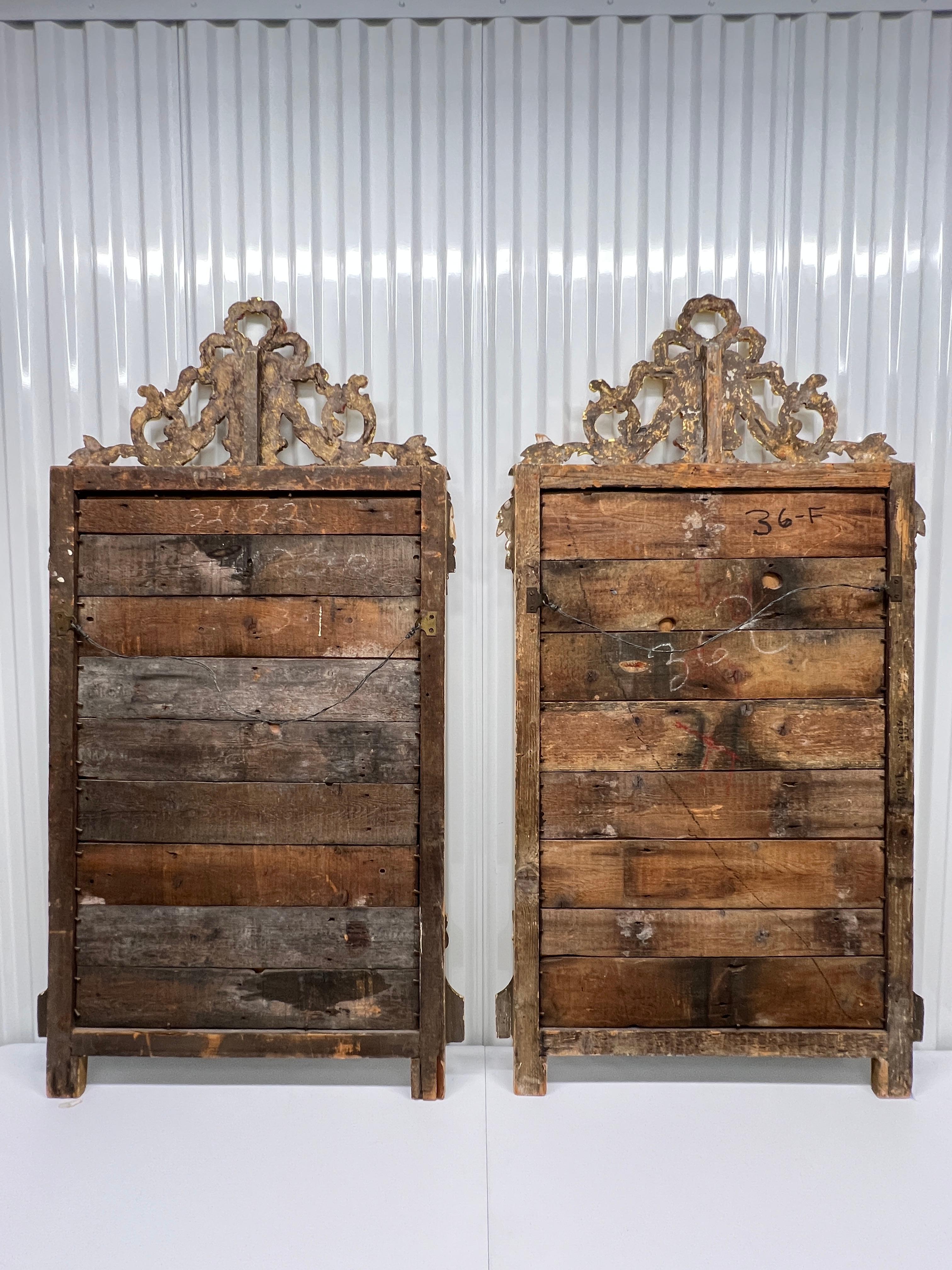 Paar französische Louis-XVI-Giltwood-Spiegel aus dem 18. im Angebot 2