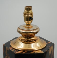 PAIR FRENCH 1970'S MAISON LE DAUPHIN HOLLYWOOD REGENCY CHINOISERiE TABLES LAMPS