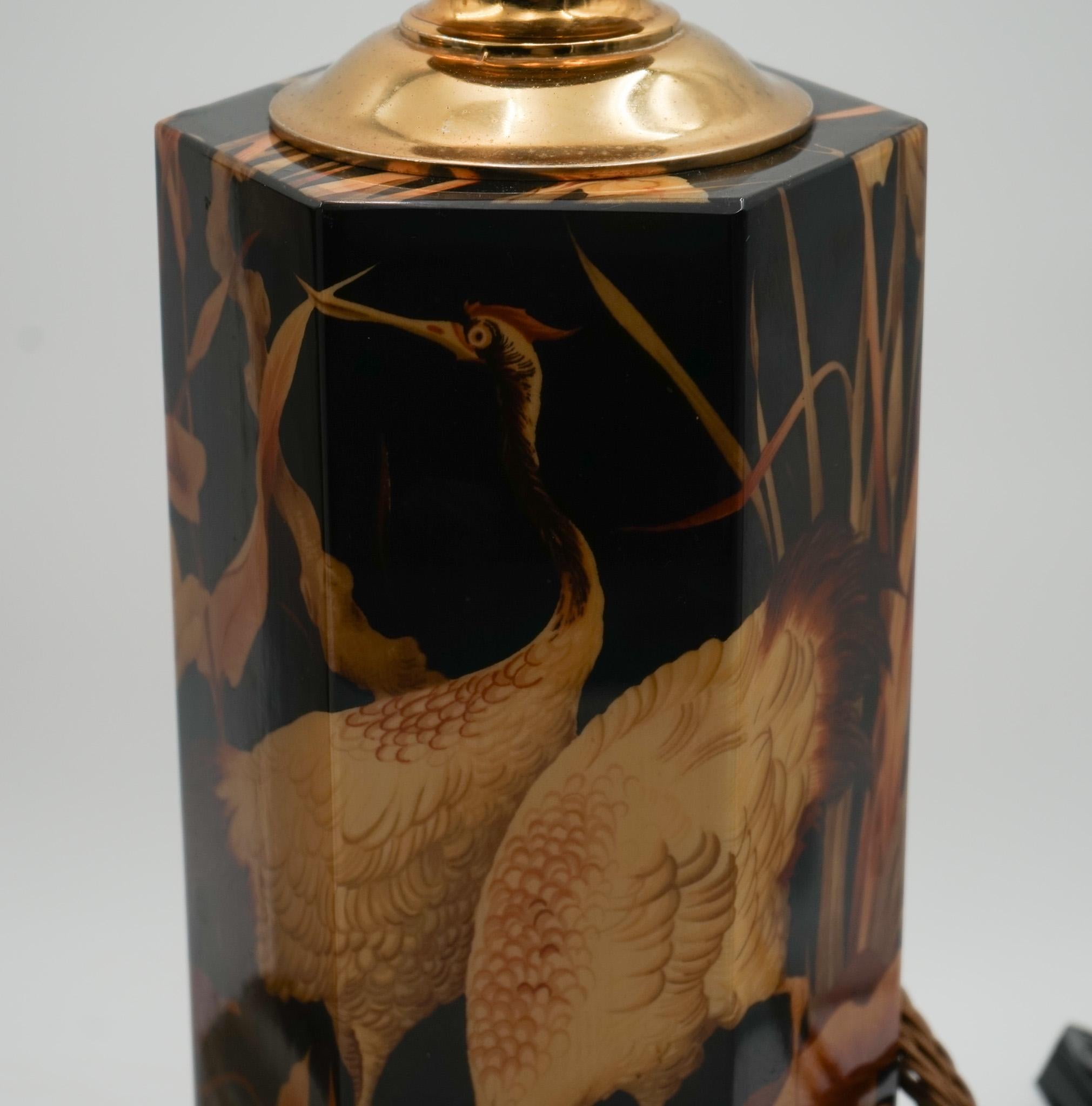 PAR FRANCÉS 1970'S MAISON LE DAUPHIN HOLLYWOOD REGENCY CHINOISERiE MESAS LÁMPARAS siglo XX en venta