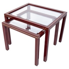 Pair French 1970s Nesting Tables End Tables by Pierre Vandel, Paris