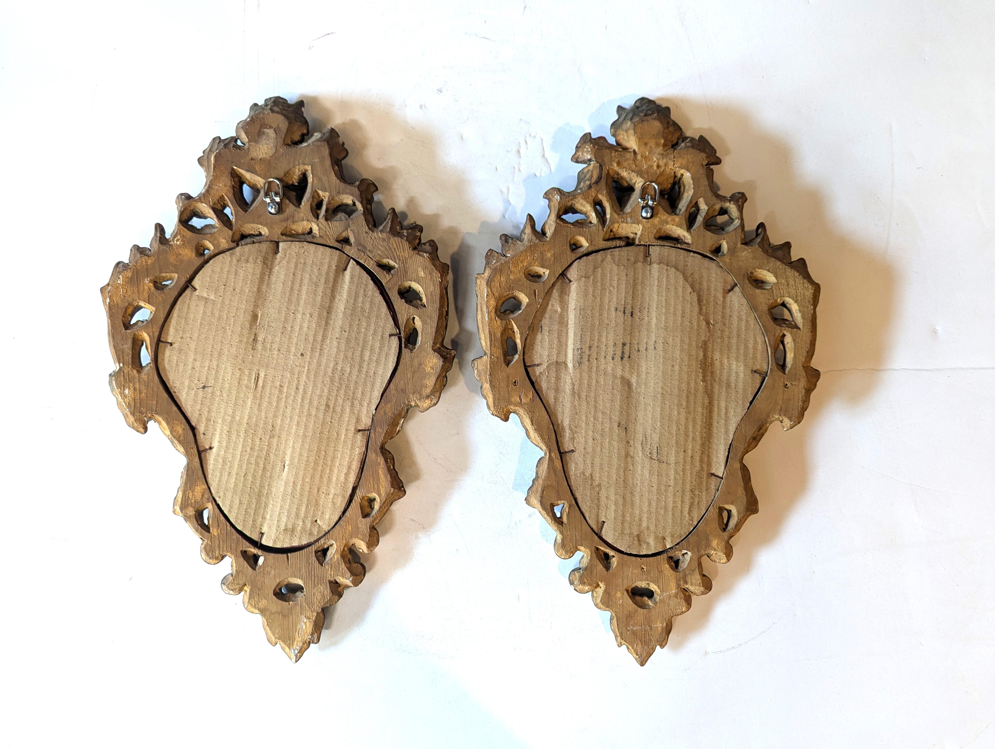 Pair French 19th Century Carved Baroque Gilt Mirrors For Sale 5