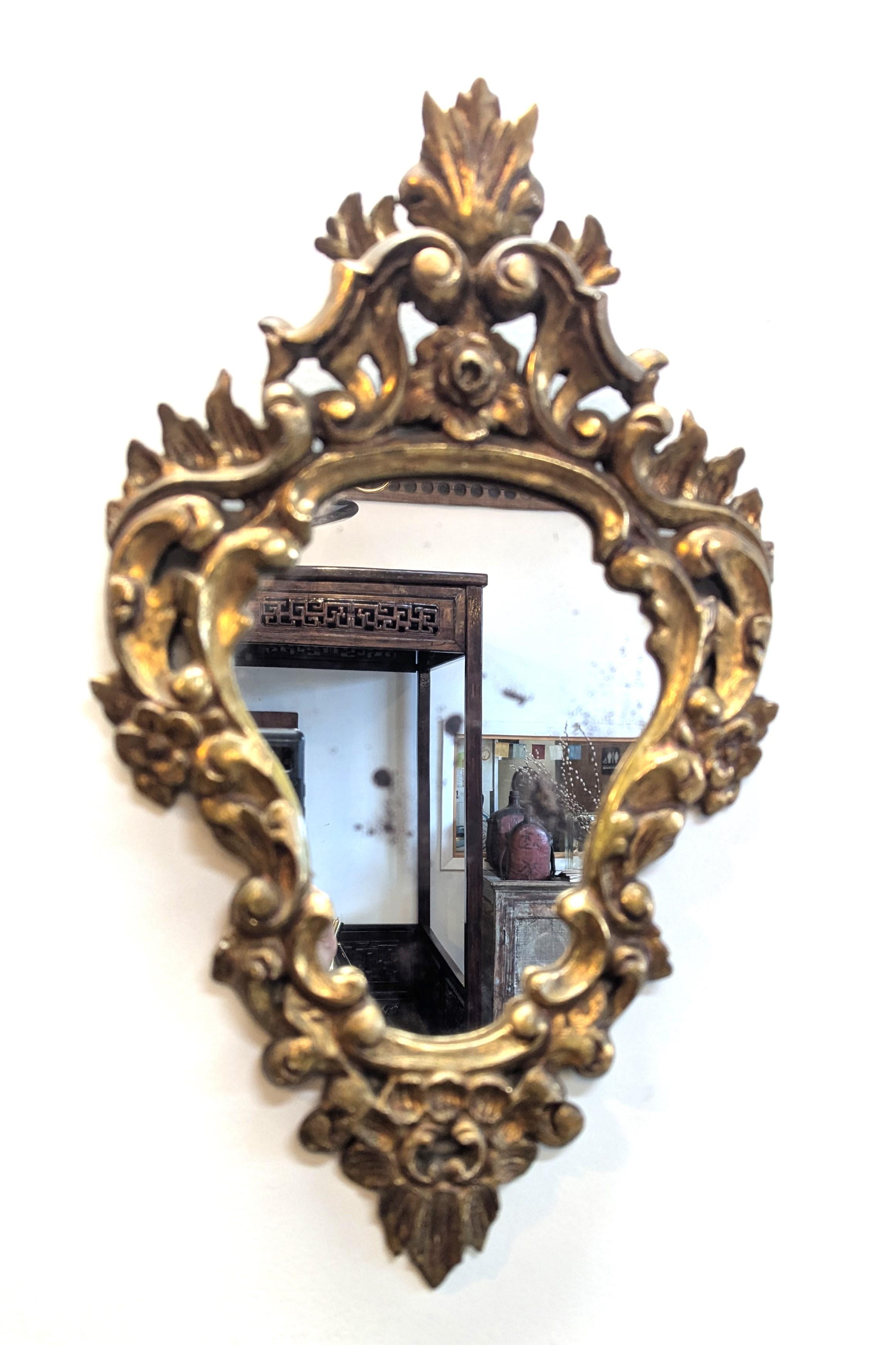 Pair French 19th Century Carved Baroque Gilt Mirrors In Good Condition For Sale In New York, NY