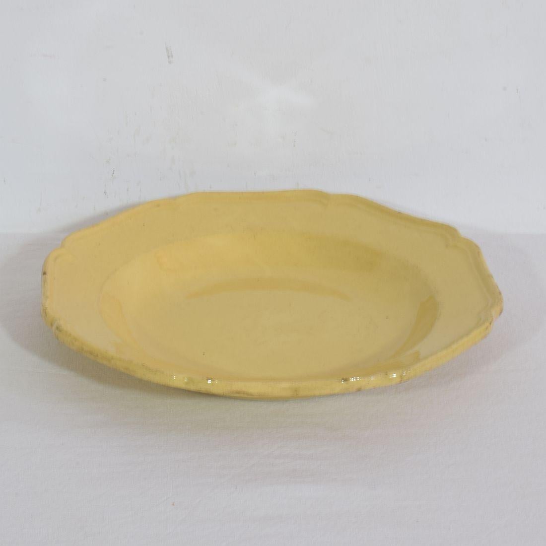 Pair French, 19th Century Glazed Earthenware Plates (19. Jahrhundert) im Angebot