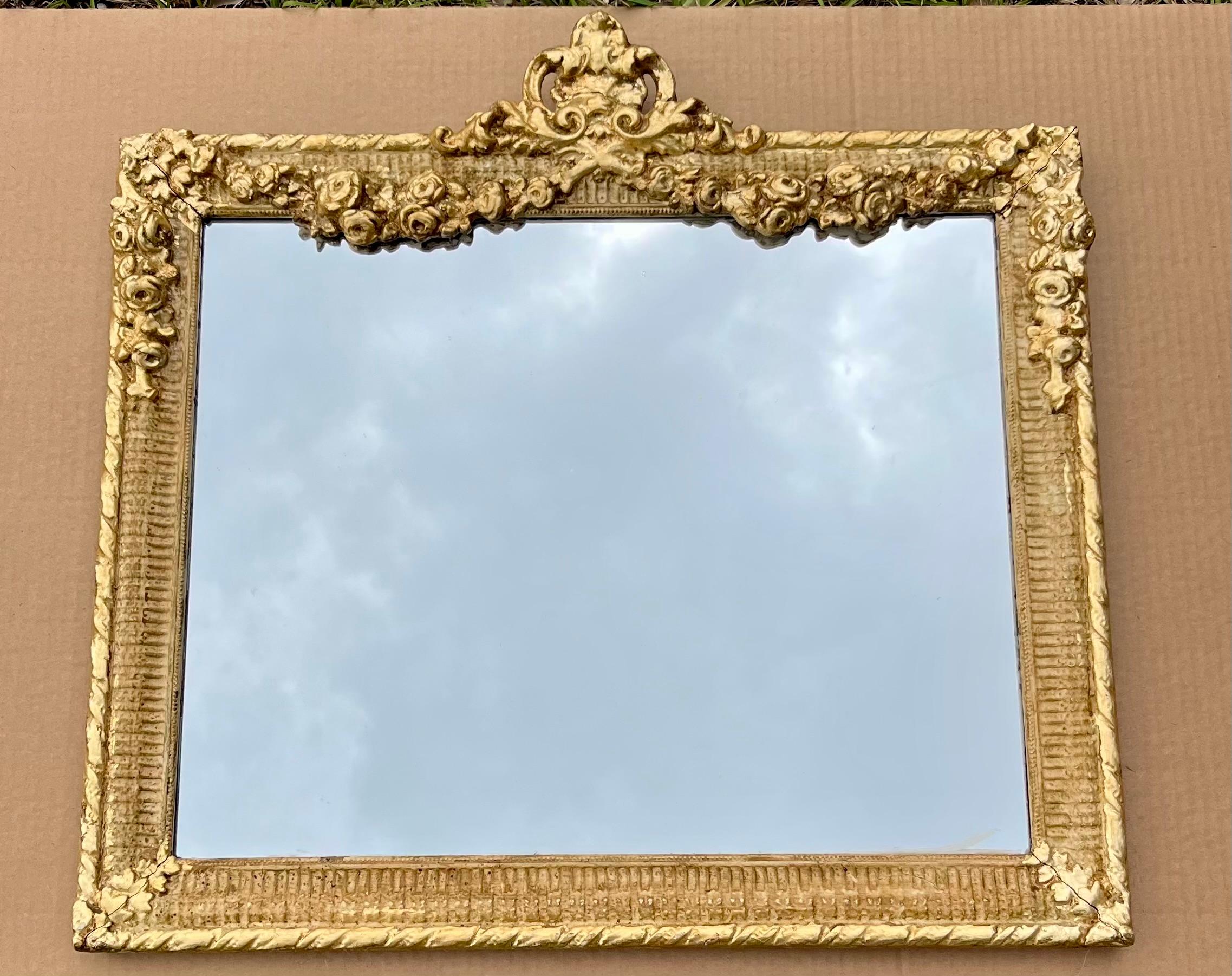 Français Pair French 19th Century Louis XIV Style Gilded Mirrors en vente