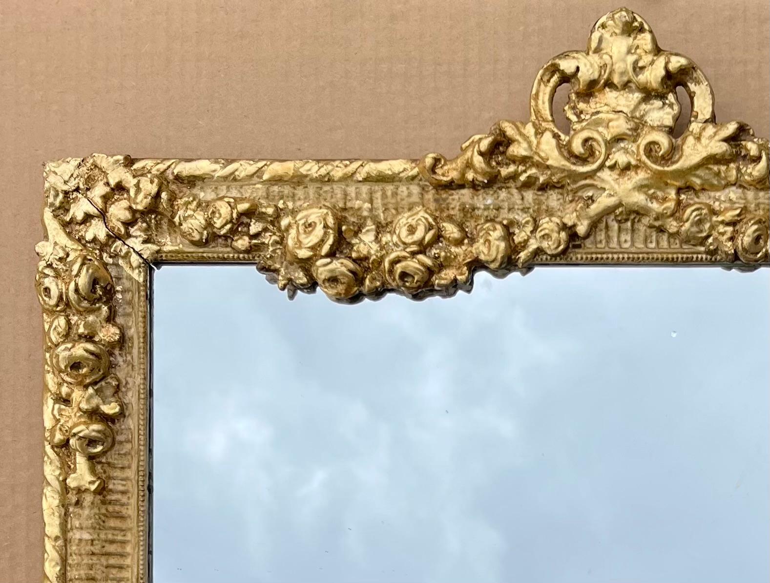 Sculpté Pair French 19th Century Louis XIV Style Gilded Mirrors en vente