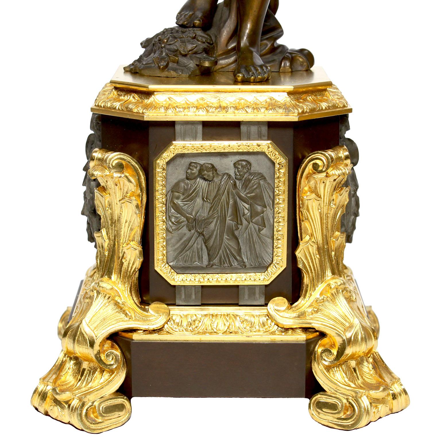 Paire de candélabres figuratifs de style néoclassique français du 19ème siècle par Henri Picard en vente 6