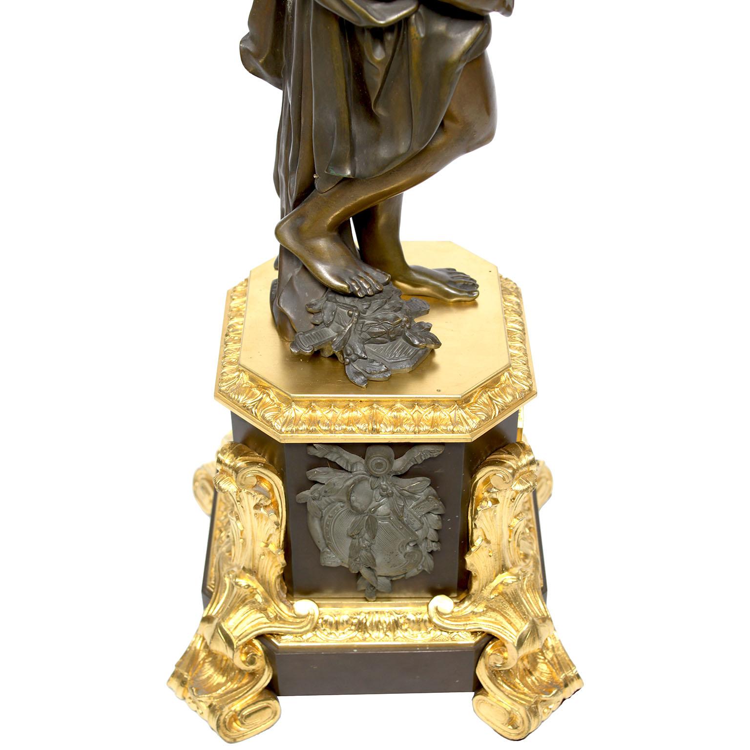 Paar französische figurale Kandelaber im neoklassischen Stil des 19. Jahrhunderts von Henri Picard im Angebot 11