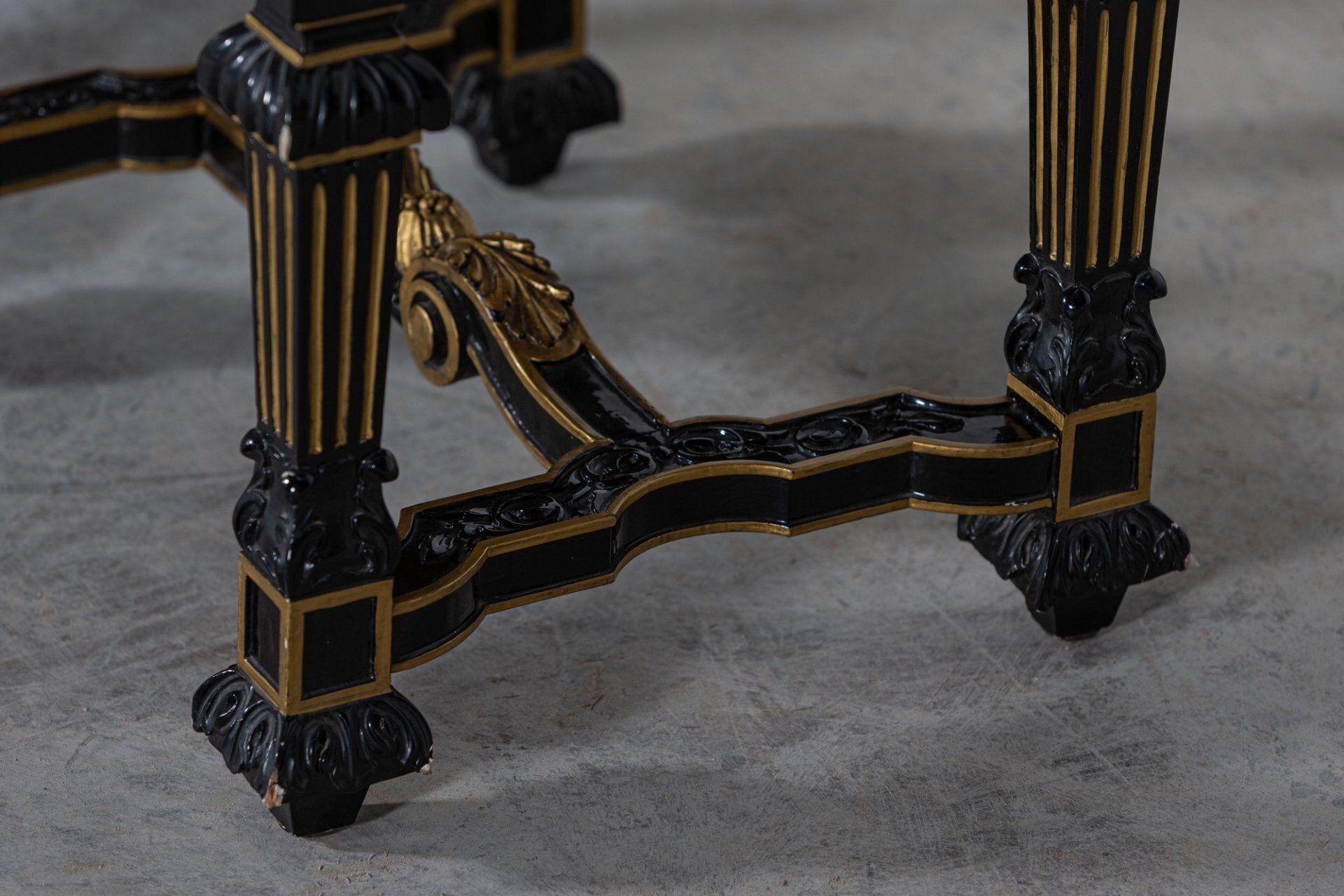 Pair French 19th C Ebonised & Gilt Velvet Stools In Good Condition For Sale In Staffordshire, GB