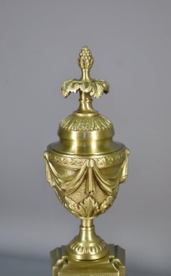 Par de morillos franceses de bronce - Napoleón III, siglo XIX