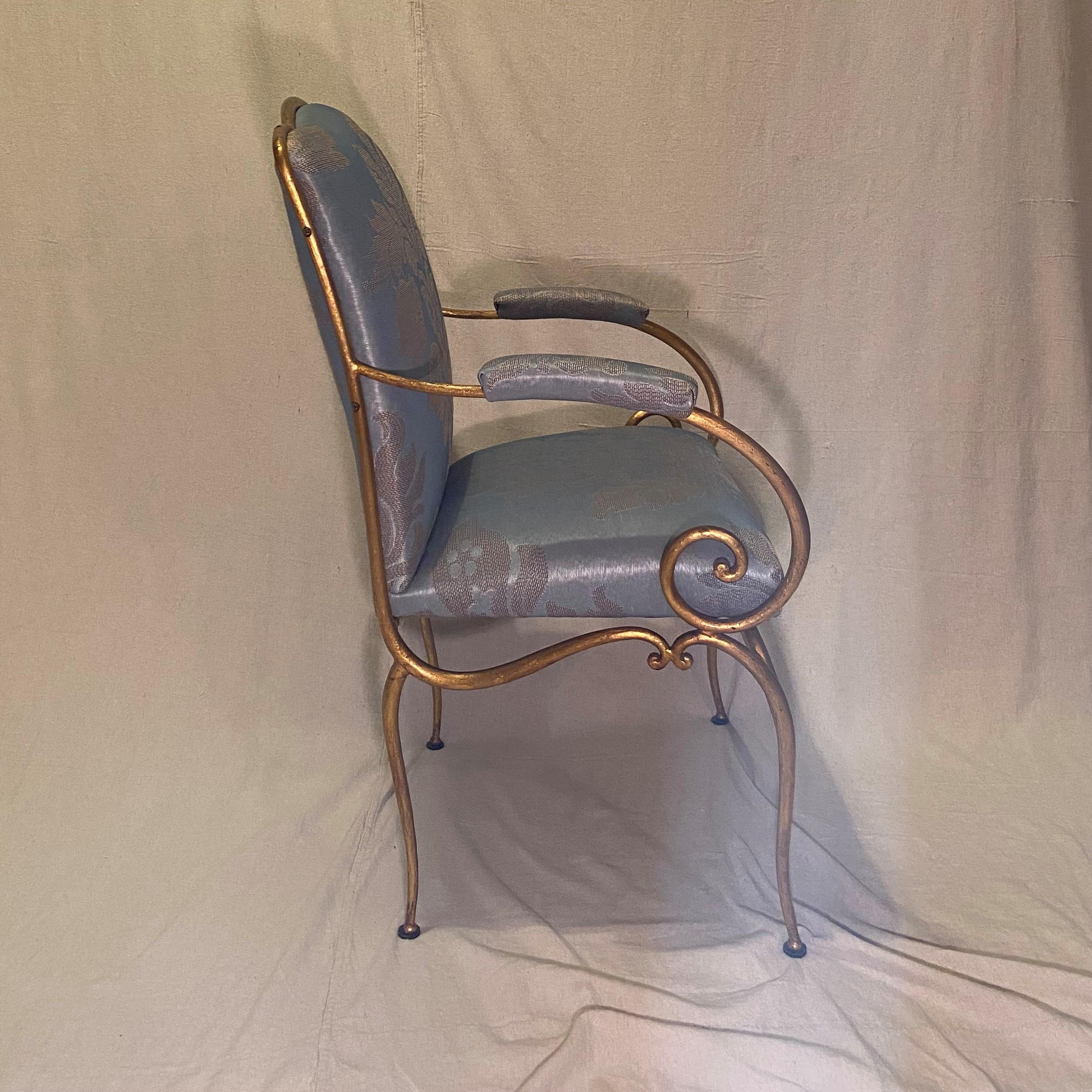 Pair French Art Deco / Art Modern Custom Armchairs by Designer Rene Drouet In Good Condition In New York, NY