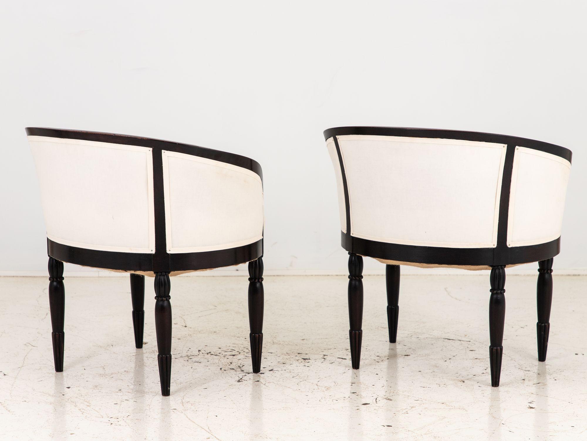 Pair French Art Deco Chairs, 1930s For Sale 2