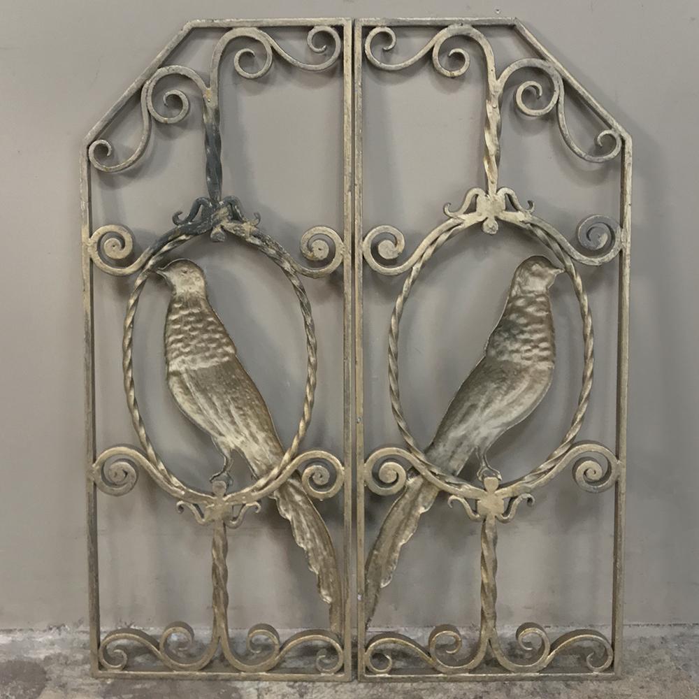 Pair of French Art Deco Gilded Wrought Iron Gates 6