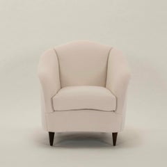 Paar französische Art Deco Holland & Sherry Boucle-Loungesessel aus Wolle
