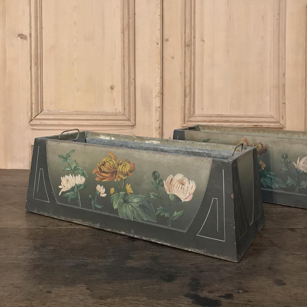 Pair of French Art Deco Painted Jardinières / Planter Boxes 2