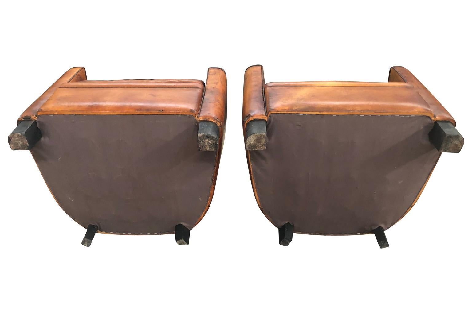Pair of French Art Deco Style Club Chairs 10