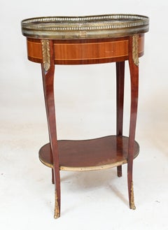 Pair French Bedside Tables Nightstands Kidney Bean 1930