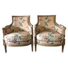 Pair French Bergere Chairs