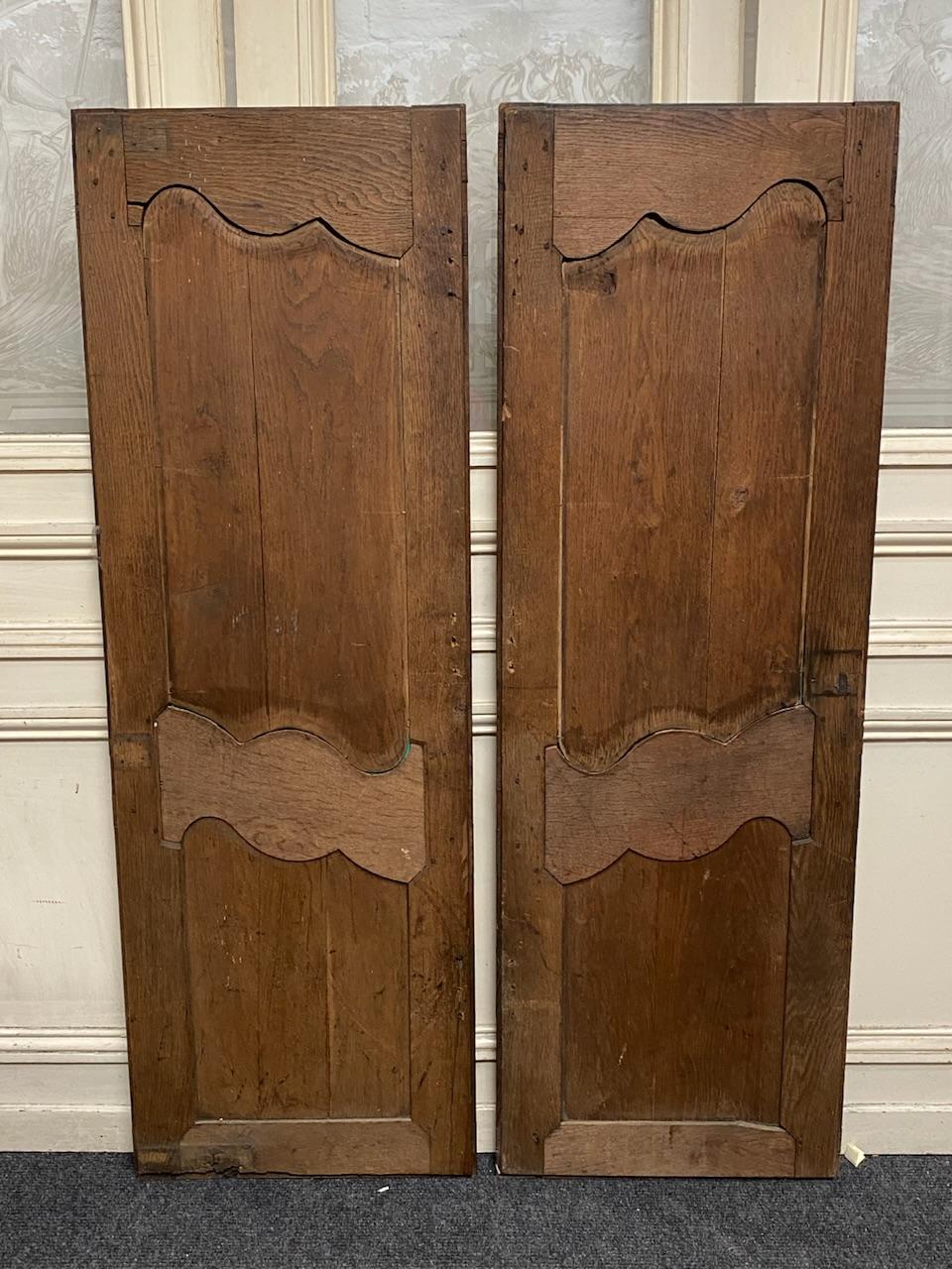 Pair French Bleached Oak Door Mirrors For Sale 9