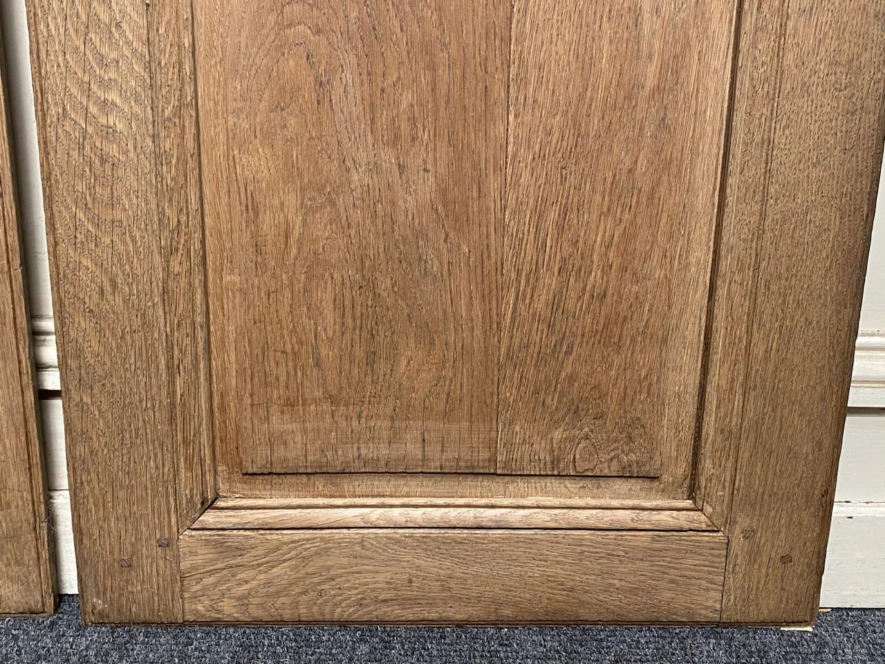 Pair French Bleached Oak Door Mirrors For Sale 4