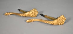 Pair French Bronze Curtain Tie-Backs Louis XVI Style